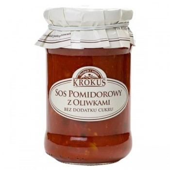 Krokus | Sos pomidorowy z oliwkami bez dodatku cukru 340g