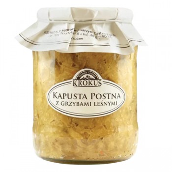 Krokus | Kapusta kiszona postna z grzybami leśnymi 670g