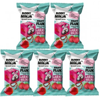 Bunny Ninja | 5x Fruit Fluk o smaku jabłko-malina 15g