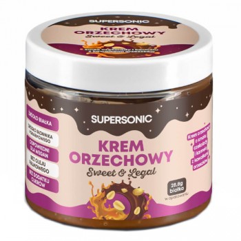 Supersonic | Krem orzechowy o smaku czekolady i karmelu z kawałkami orzeszków 160g