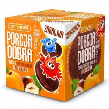 Porcja Dobra | Kostka z niespodzianką przekąska morelowo - orzechowa + zabawka 25g
