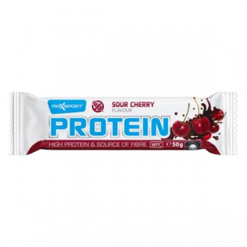 Maxsport | Baton proteinowy EPC o smaku wiśniowym w polewie kakaowej bezglutenowy 50g