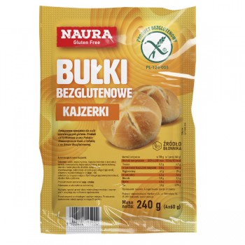 Naura | Bułki bezglutenowe kajzerki 240g