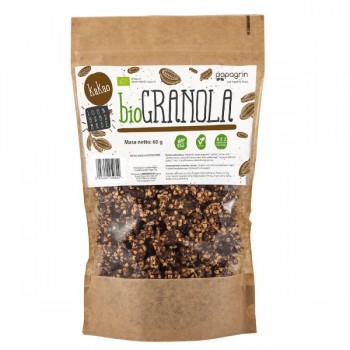 Papagrin | Granola z kakao bez dodatku cukrów bezglutenowa BIO 60g
