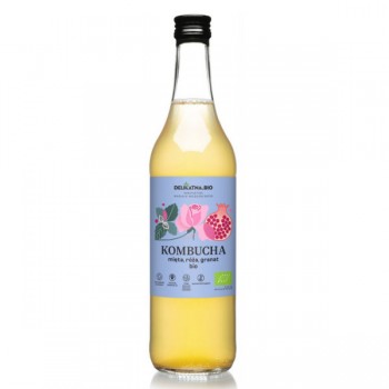 Delikatna | Kombucha z miętą, różą i granatem BIO 500ml