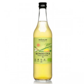Delikatna | Kombucha z trawą cytrynową bezglutenowa BIO 500ml