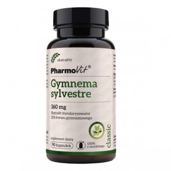 PharmoVit | Gymnema sylvestre 360 mg Ekstrakt standaryzowany 25% kwasu gymnemowego 90 kaps