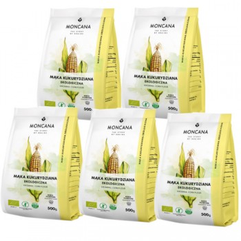 Moncana | 5x Pudrowa mąka kukurydziana bezglutenowa BIO 500g