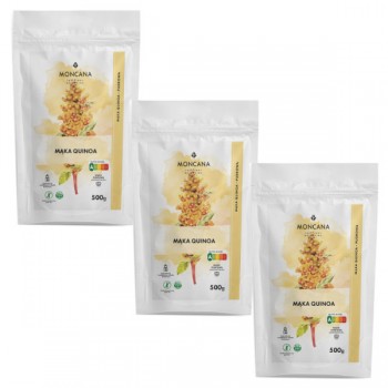 Moncana | 3x Bezglutenowa mąka pudrowa Quinoa - komosa ryżowa 500g