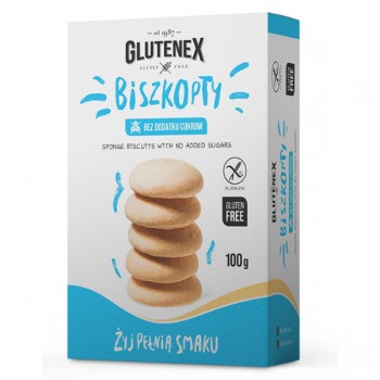 Glutenex | Biszkopty bez dodatku cukru bezglutenowe 100g