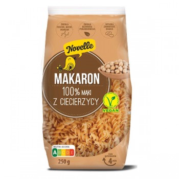 Novelle | Makaron proteinowy z ciecierzycy świderki 250g