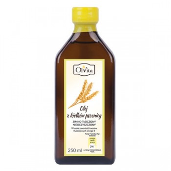 OlVita | Olej z kiełków pszenicy tłoczony na zimno nieoczyszczony 250ml