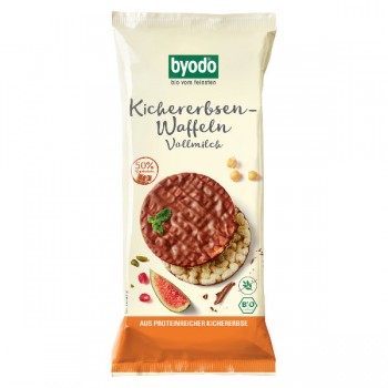 Byodo | Wafle z ciecierzycy z mleczną czekoladą bezglutenowe BIO 65g