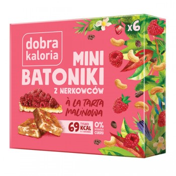 Dobra Kaloria | Batoniki mini z nerkowców a'la tarta malinowa (6x17g) 102g