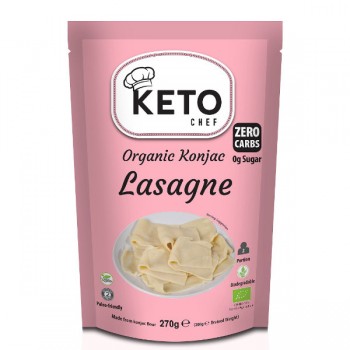 Keto Chef | Makaron (konjac) typu noodle lasagne bezglutenowy BIO 270g (200g)
