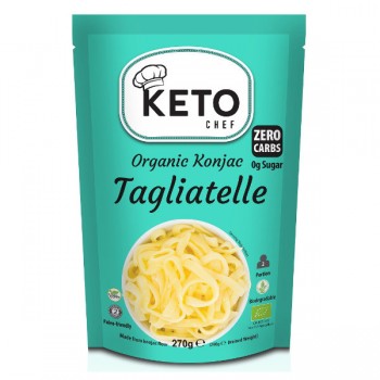 Keto Chef | Makaron (konjac) typu noodle tagliatelle bezglutenowy BIO 270g (200g)