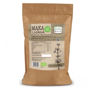 Bio Qlinar | Mąka z lnu brązowa pełnotłusta bezglutenowa BIO 500g