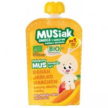 Musiak | Mus owocowo-warzywny banan jabłko marchew BIO 100g