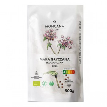 Moncana | Ekologiczna bezglutenowa pudrowa mąka gryczana biała 500g