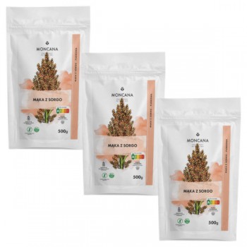Moncana | 3x Pudrowa bezglutenowa mąka z sorgo 500g