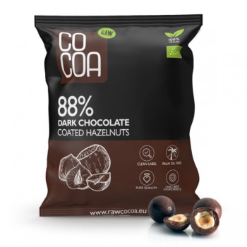 Cocoa | Orzechy laskowe w czekoladzie ciemnej 88% BIO 70g