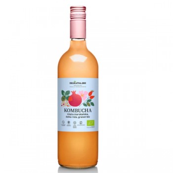 Delikatna | Kombucha mięta marokańska, dzika róża i granat BIO 750ml