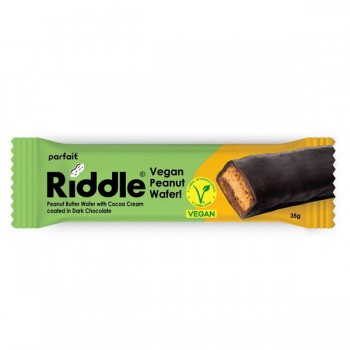 Riddle | Wegański baton z masłem orzechowym w ciemnej czekoladzie 35g