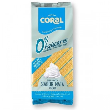 Coral | Wafle z kremem śmietankowym bez dodatku cukru 150g