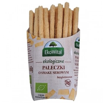 EkoWital | Pałeczki o smaku serowym bezglutenowe BIO 60g