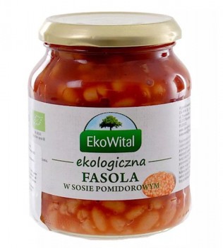 EkoWital | Fasola biała w sosie pomidorowym BIO 360g