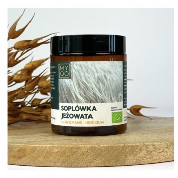 MYQO | Hericium - Soplówka jeżowata -  BIO 30% 100g