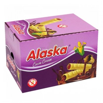 Alaska | 48x Rurki kukurydziane nadziewane kremem kakaowym bezglutenowe 18g