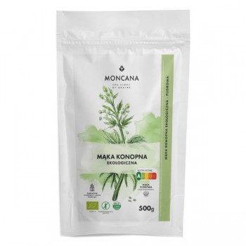 Moncana | Bezglutenowa pudrowa mąka konopna - niskowęlowodanowa ekologiczna 500g