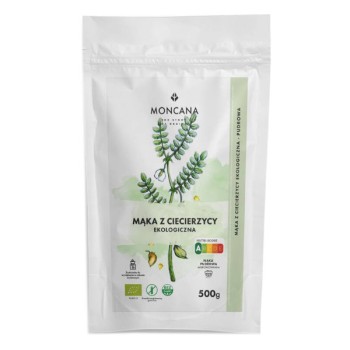 Moncana | Bezglutenowa mąka z ciecierzycy mąka pudrowa ekologiczna 500g