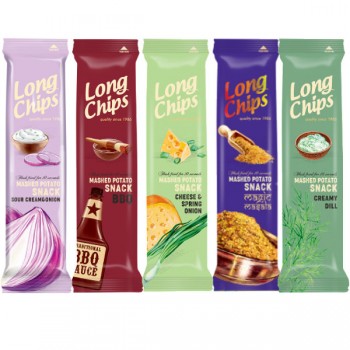 Long Chips | LONG CHIPS Chipsy ziemniaczane różne smaki mix zestaw 5 x 75g