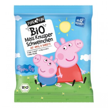 Hejo! | Chrupki kukurydziane jabłko-marchew BIO 30g Świnka Peppa