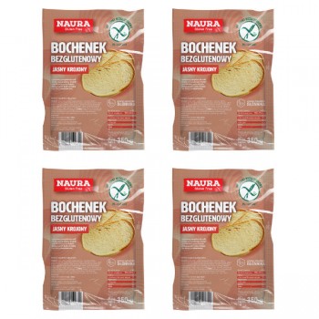 Naura | 4x Bochenek bezglutenowy jasny krojony 350g