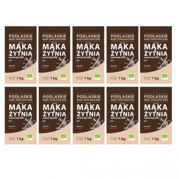 BioLife | 10x Mąka żytnia razowa BIO typ 2000 1kg