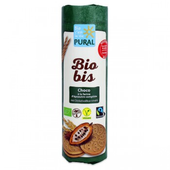 Pural | Ciastka markizy orkiszowe z kremem kakaowym wegańskie fair trade BIO 320g