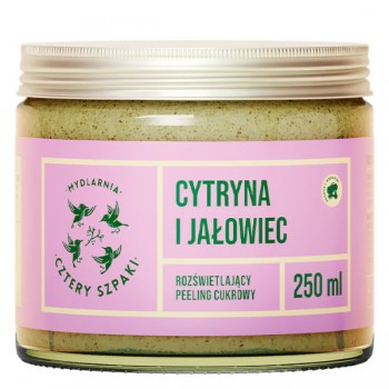 4Szpaki | Rozświetlający peeling cukrowy Cytryna i Jałowiec 250ml