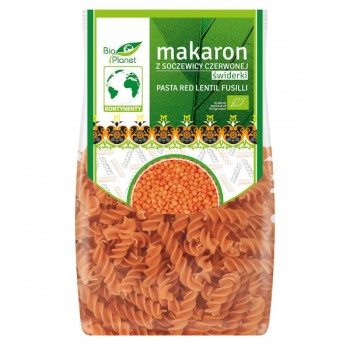 Bio Planet | Makaron proteinowy z soczewicy czerwonej świderki BIO 250g