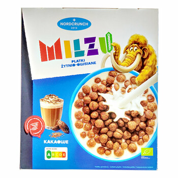 Milzu | Milzu Płatki żytnio-owsiane kulki kakaowe BIO 200g