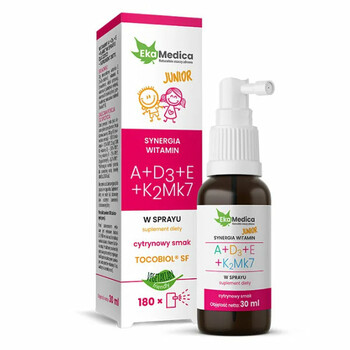 EkaMedica | Witamina A +D3 +E +K2Mk7 JUNIOR  w sprayu 30ml