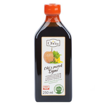 OlVita | Olej z pestek dyni tłoczony na zimno nieoczyszczony 250ml