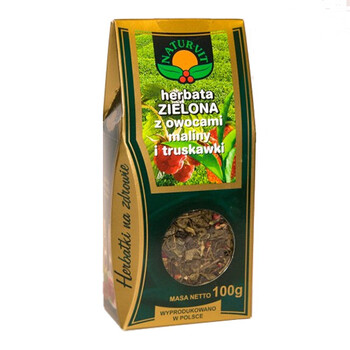 Natura Wita | Herbata zielona z owocami maliny i truskawki 100g