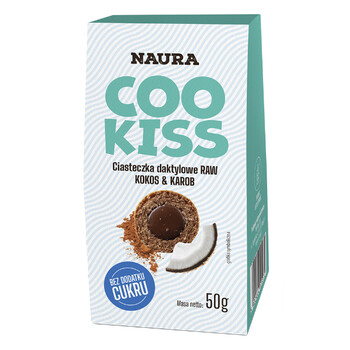 Naura | Ciasteczka daktylowe RAW kokos&karob 50g