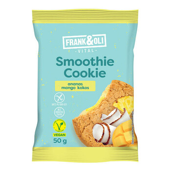 Frank&Oli | Bezglutenowe ciastko owsiane z nadzieniem kokos, ananas, mango 50g