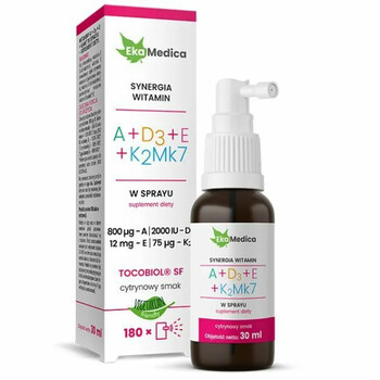 EkaMedica | Witamina A+D3+E+K2Mk7 w sprayu 30ml
