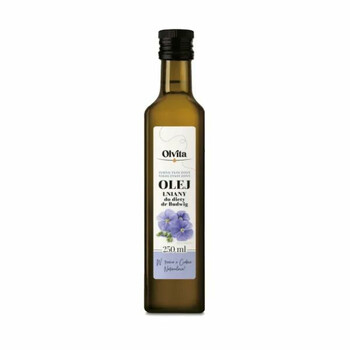 OlVita | Olej lniany tłoczony na zimno nieoczyszczony do diety dr Budwig 250ml