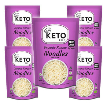 Keto Chef | 5x Makaron keto (konjac typu noodle gotowy na woka) bezglutenowy BIO 270g